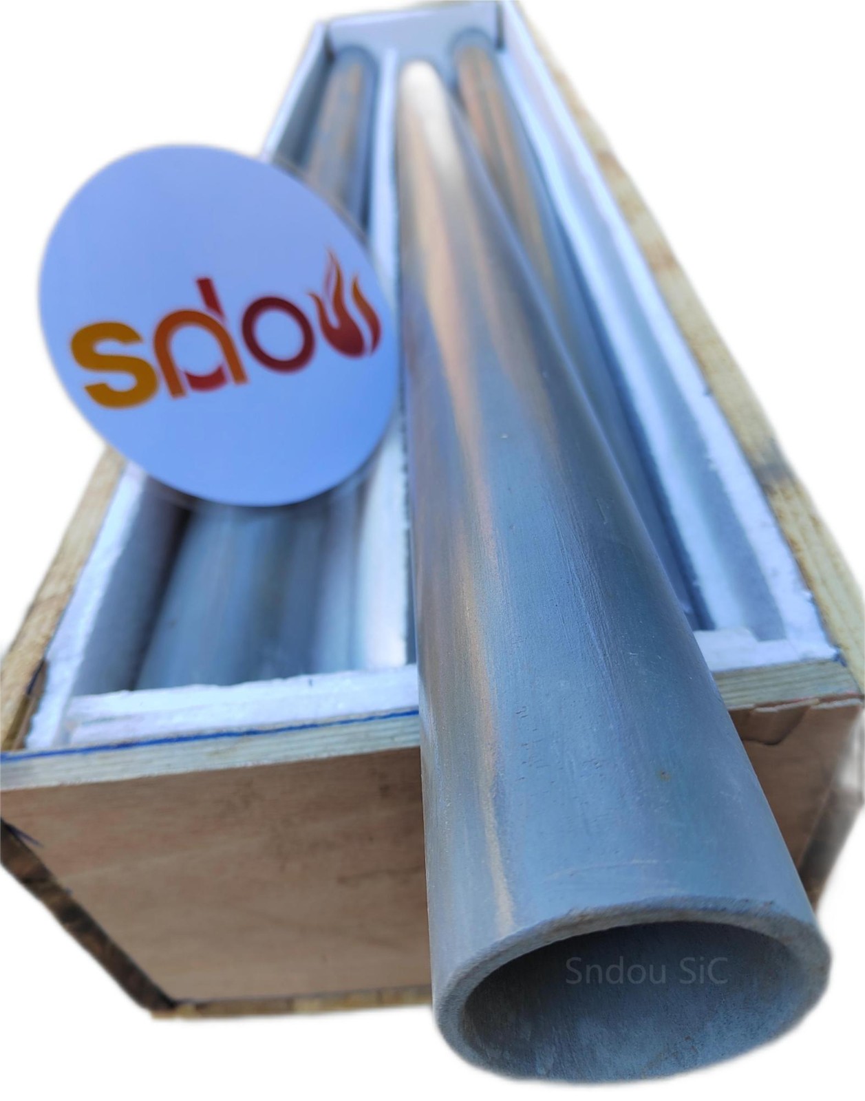 SiC Ceramic Tube by NSiC Sylon Si3n4 Sialon Logo
