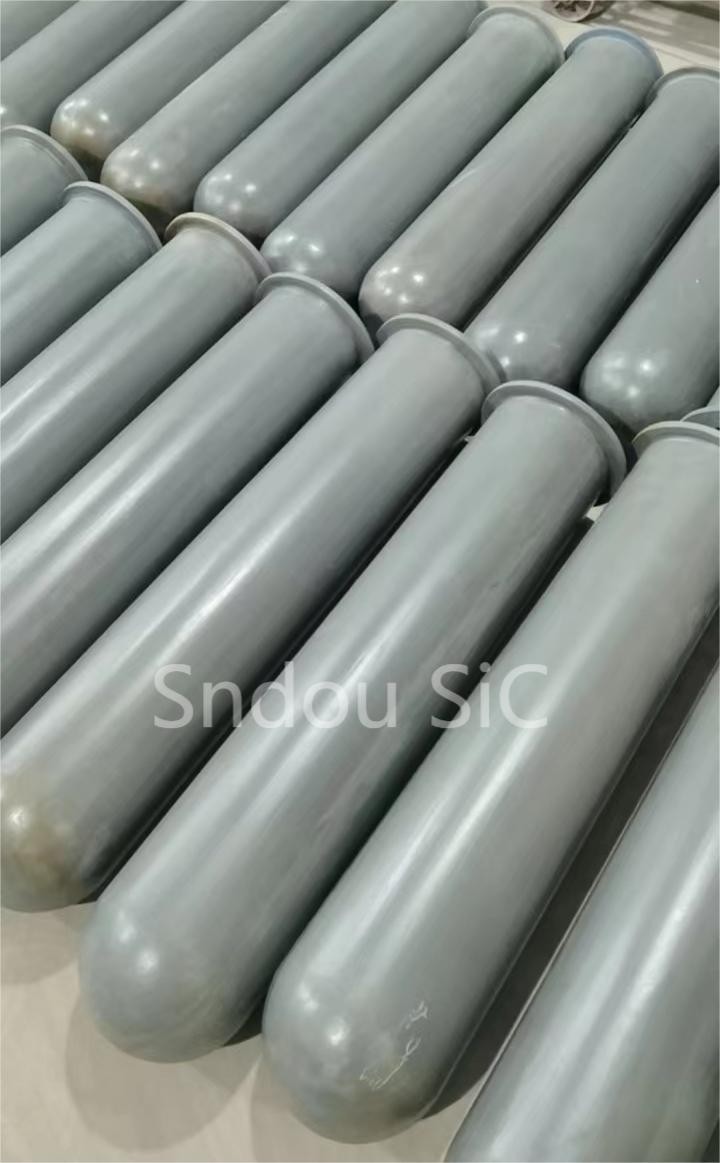 Heater Immersion Tube by NSiC Si3N4-SiC technical ceramics Logo